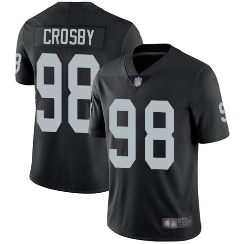 Men Oakland Raiders Limited Black Maxx Crosby Home Jersey NFL Football #98 Vapor Untouchable Jersey->oakland raiders->NFL Jersey